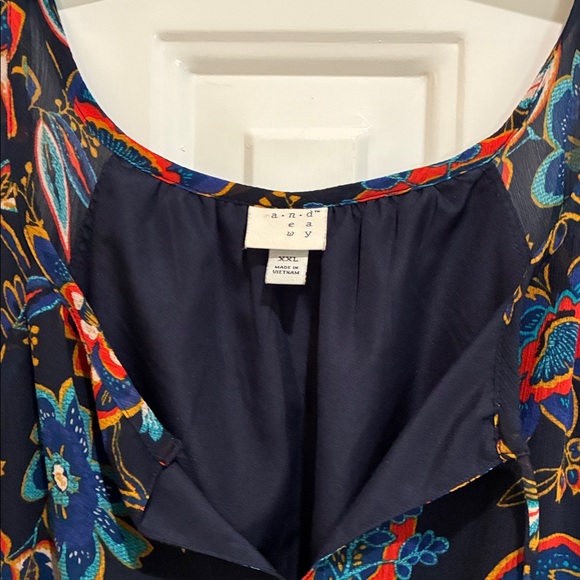 A New Day Floral Print adjustable tie waist Maxi Dress - Picture 3 of 3